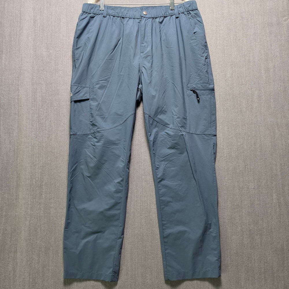 Outdoor Sports Cargo Pants Men XXL Blue Lightweight Hiking Utility Trousers